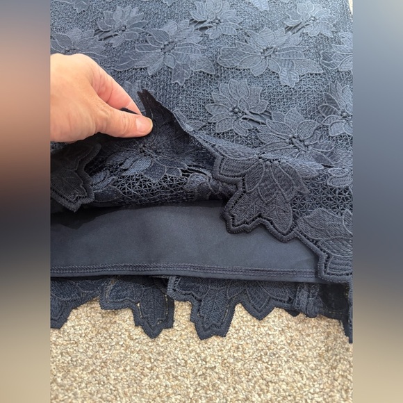 NWT Women's Banana Republic Limited Edition Navy Bow Back Lace Dress Eyelet 4 - Picture 5 of 13